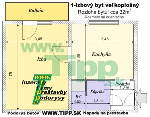 1izbovy byt balkon podorys 1.JPG