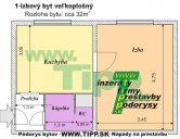 1-izbový byt s veľkou kuchyňou