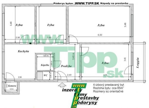 4 izbovy byt s loggiou 2x6MK pôdorys.JPG